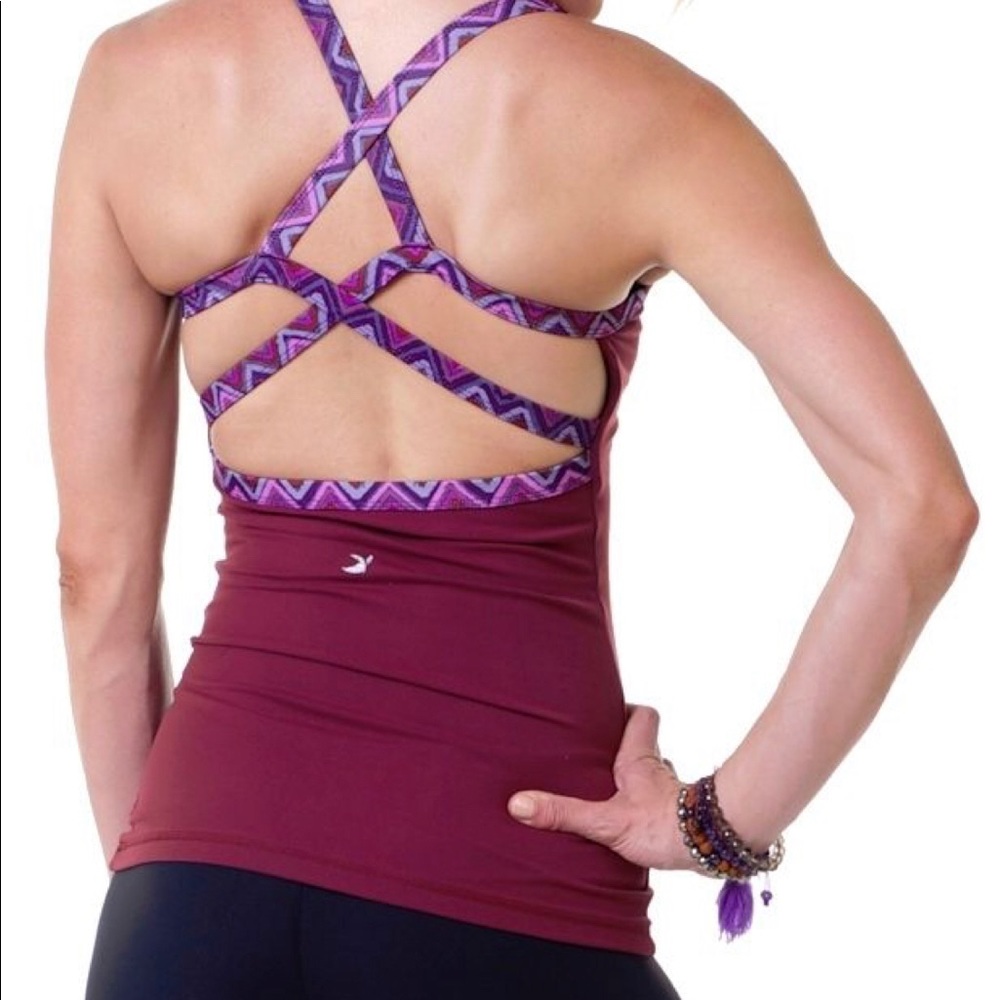 Glyder Bella Elastic Bra Tank Top xs NWT